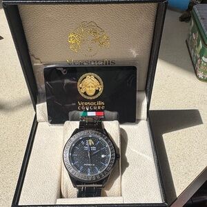 Men's Black Stainless Steel Watch